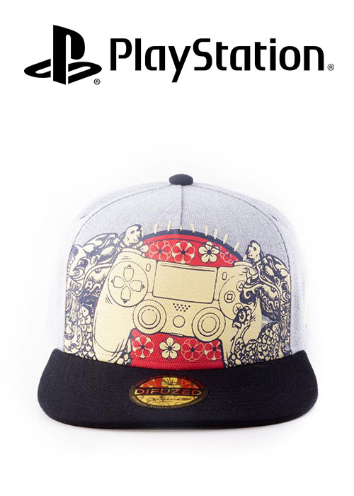 Playstation - Biker Japanese Controller Snapback Cap