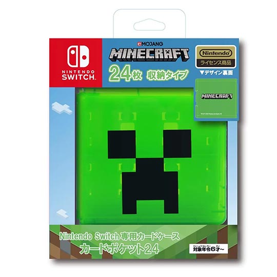 Nintendo Switch Card Case Card Pocket 24 Minecraft Creeper