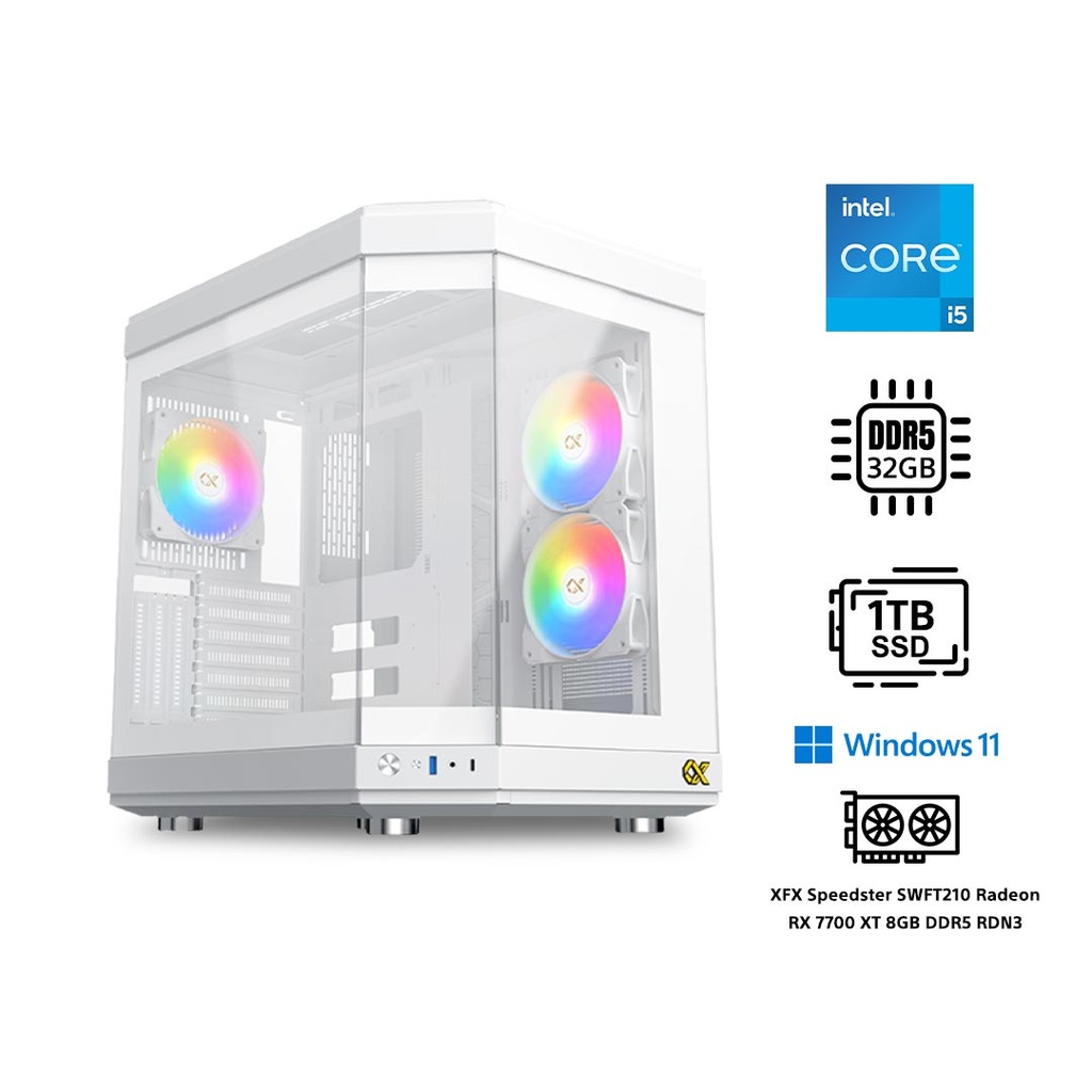 CORE EC3-B Gaming PC i5/14th Gen/32GB DDR5/1TB SSD M.2/ Radeon RX 7700XT/Win 11 Pro