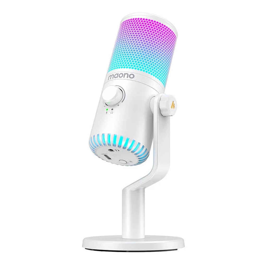 Maonocaster DM30 RGB Gaming Microphone White