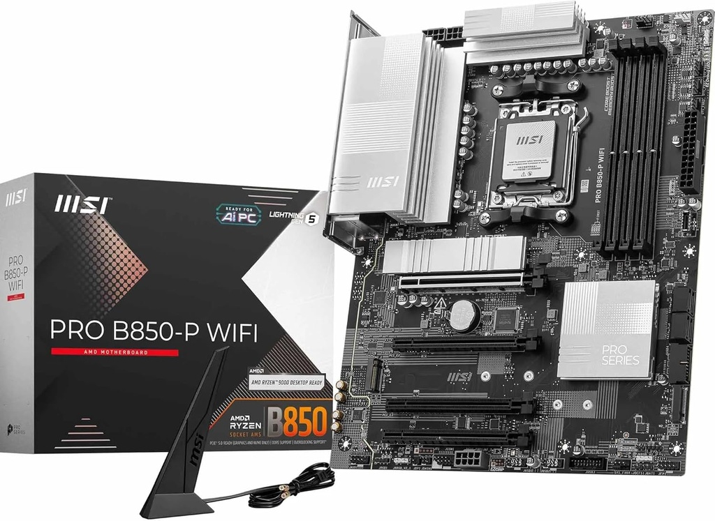 MSI Pro B850-P Wifi PCIe 5.0 Ready AMD Gaming Motherboard