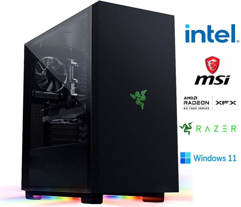 LEGEND LE1A- Gaming PC i7 14th Gen/32GB DDR5/1TB SSD M.2/RX7800 XT 16GB/Win 11