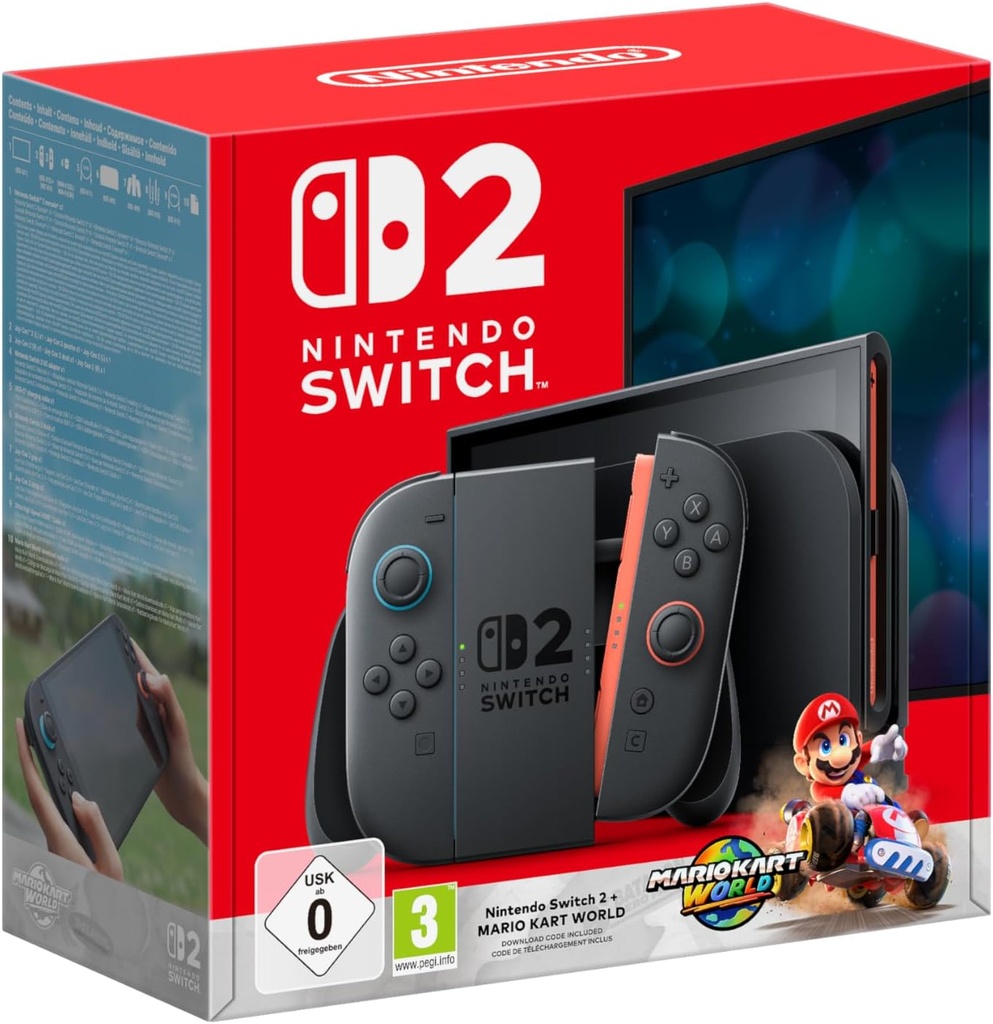 Nintendo Switch 2 Console Mario Kart Bundle UK