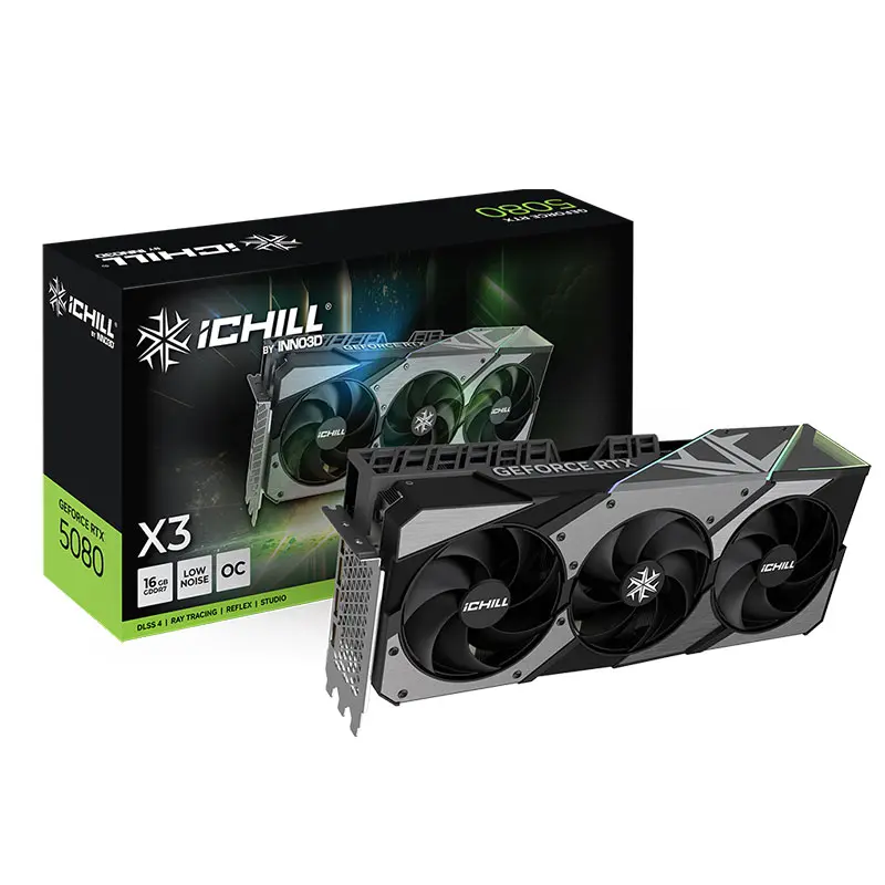INNO3D iChill X3 OC Nvidia GeForce RTX 5080 16GB GDDR7 Graphics Card - Black