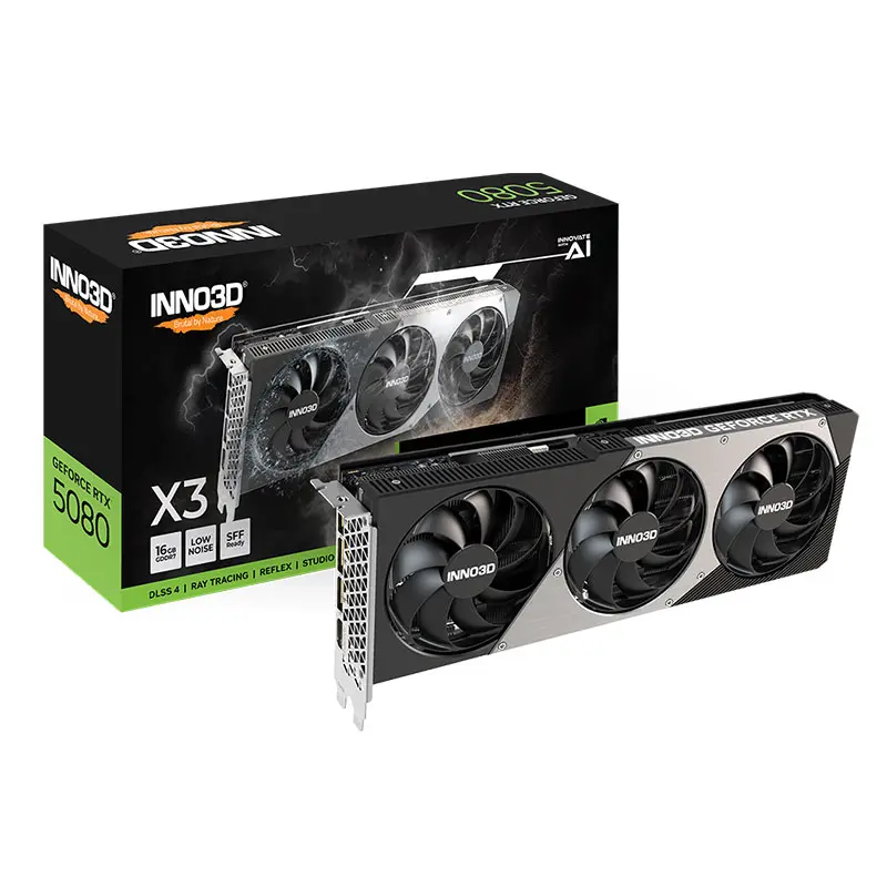 INNO3D X3 Nvidia GeForce RTX 5080 16GB GDDR7 Graphics Card - Black