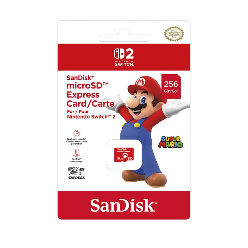 SanDisk 256GB microSD Express Card for Nintendo Switch 2