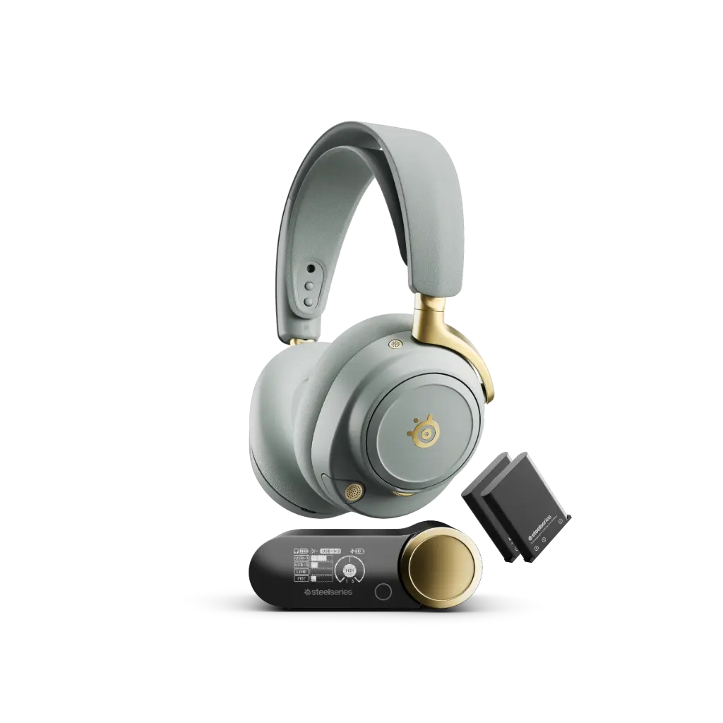 SteelSeries Arctis Nova Elite Wireless Gaming Headset Sage Gold 