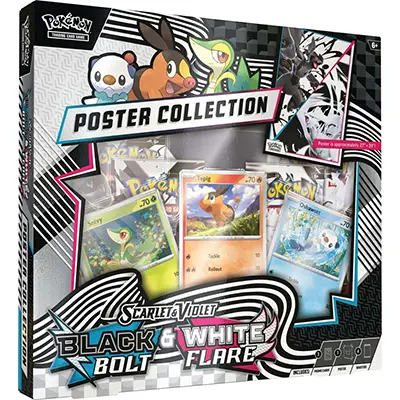 Pokemon Trading Card Scarlet & Violet Black Bolt & White Flare Unove Poster Collection