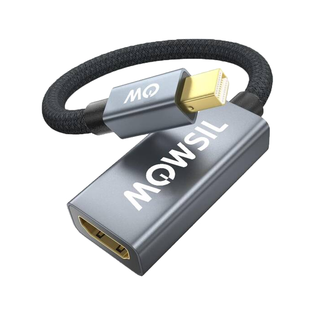 Mowsil Mini DisplayPort to HDMI Adapter Gold-Plated Plug & Play