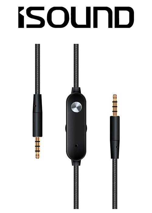ISOUND AUDIO CABLE PLUS - BLACK