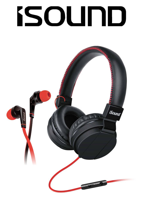iSound Audio PRO 2-in-1 HeadSet and Earbud Kit with Mic