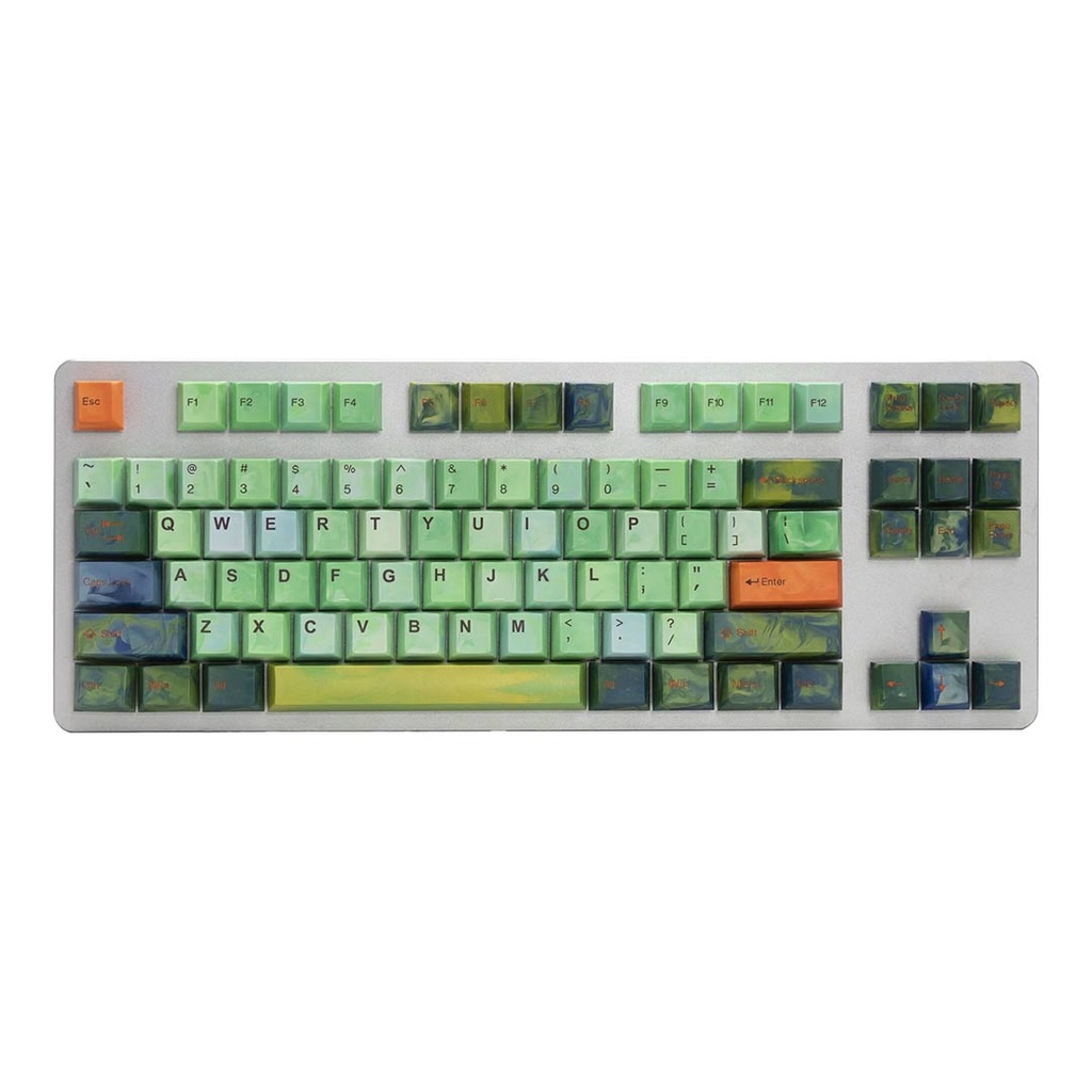 Tai-Hao 121-Keys ABS-Keyset Cubic - Avatar Orange / Brown Letter