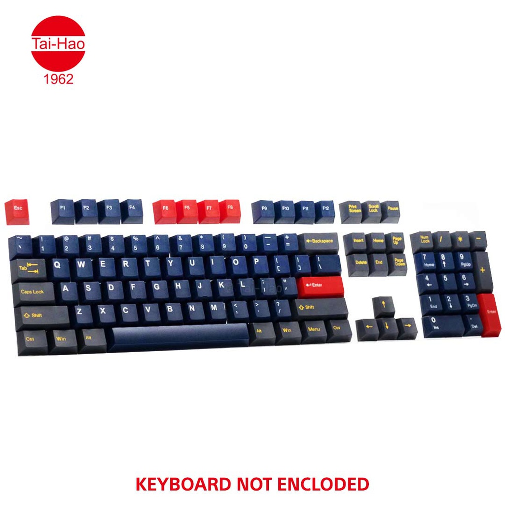 Tai-Hao 113-Keys ABS Double Shot Cubic-Keycap Set - Midnight Sun