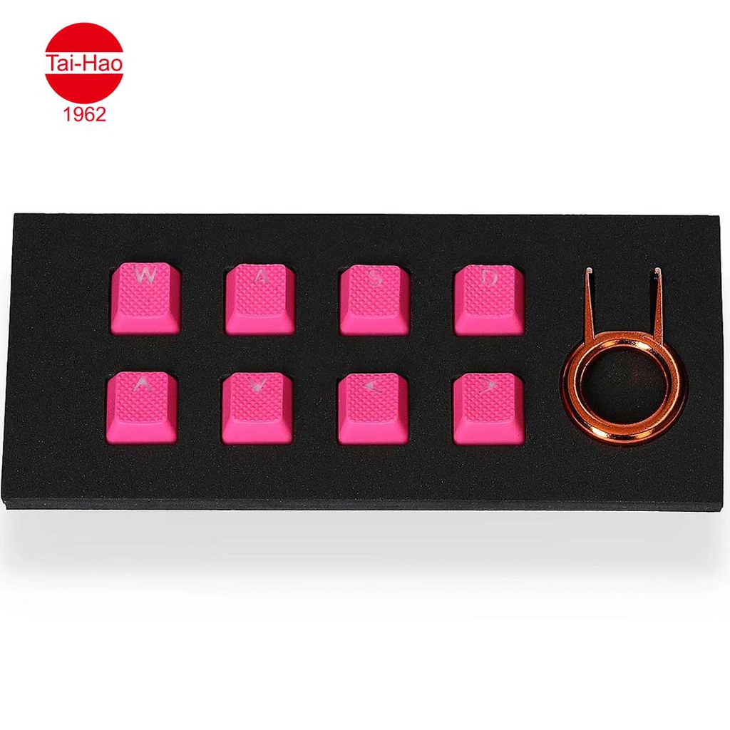 Tai-Hao 8-Keys Rubber Gaming Backlit-Keycap - Neon Pink