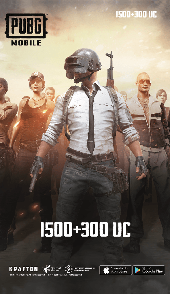PUBG Mobile 1500 + 300 UC - [Digital Code]