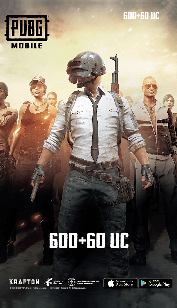 PUBG Mobile 600 + 60 UC - [Digital Code]