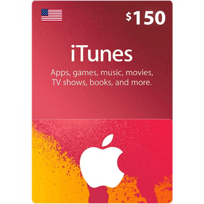 iTunes gift card $150 US Account [Digital Code]