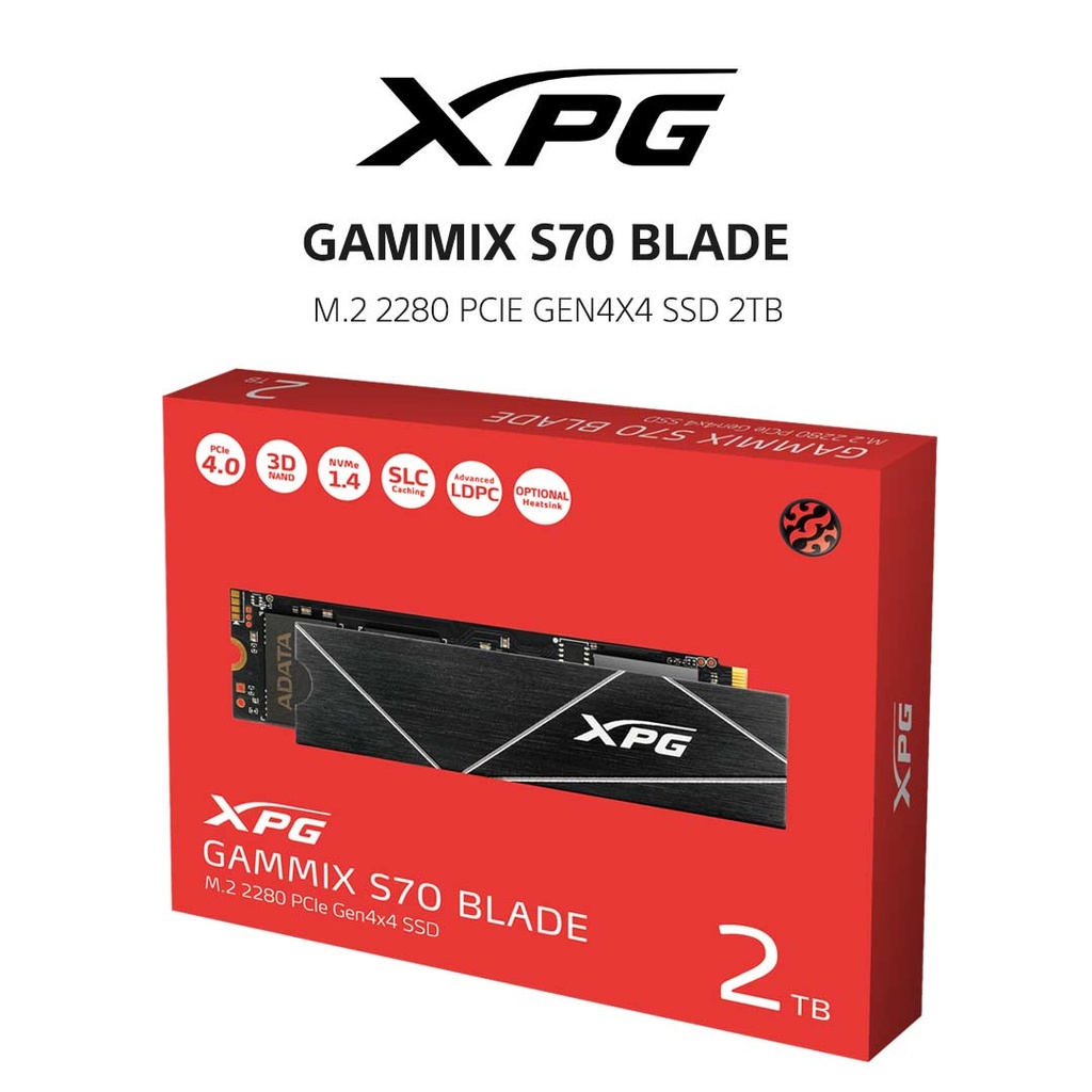 XPG GAMMIX S70 BLADE M.2 2280 PCIE GEN4X4 SSD 2TB