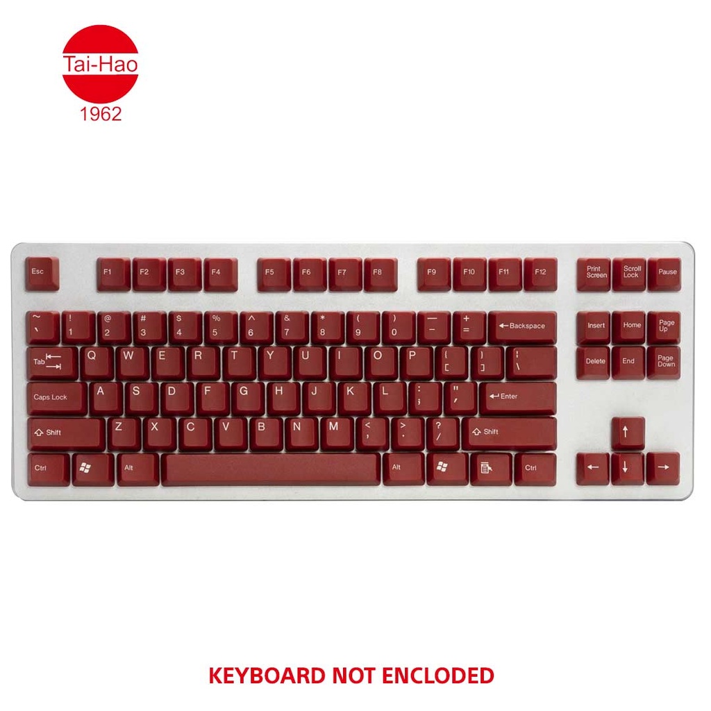 Tai-Hao 104-Keys ABS Double Shot -Keycap Set - Red