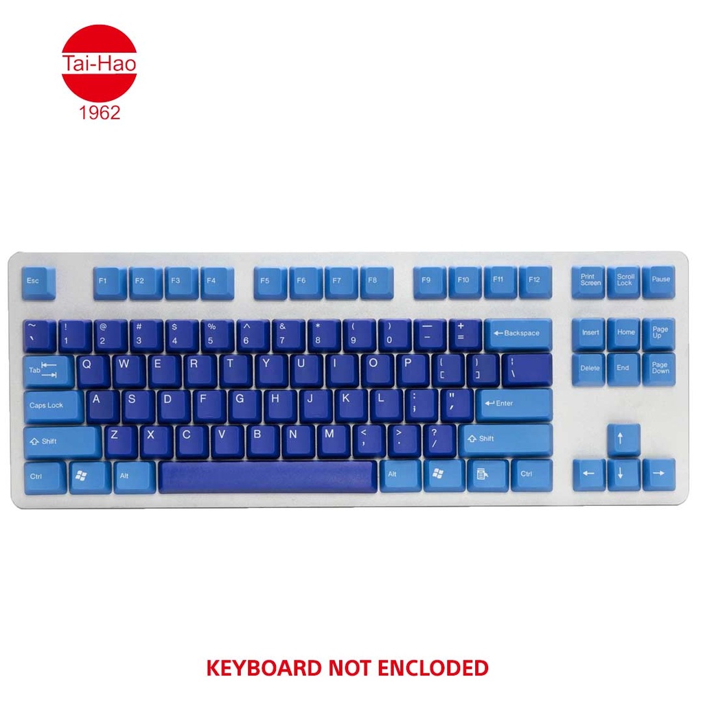 Tai-Hao 115-Keys ABS Double Shot -Keycap Set - Ocean Blue