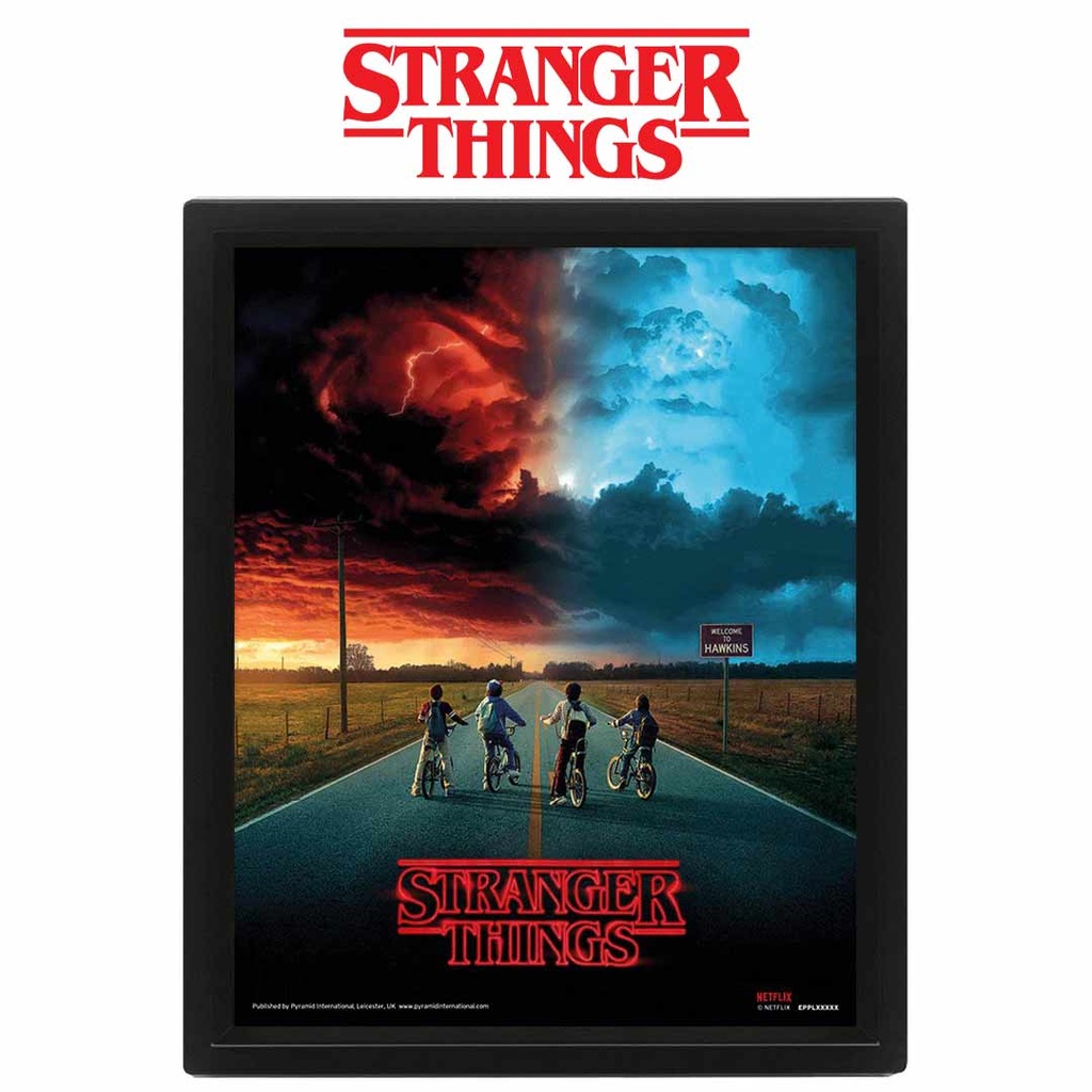 Stranger Things - Mind Flayer 3D Illusion Effect (Wooden Framed)