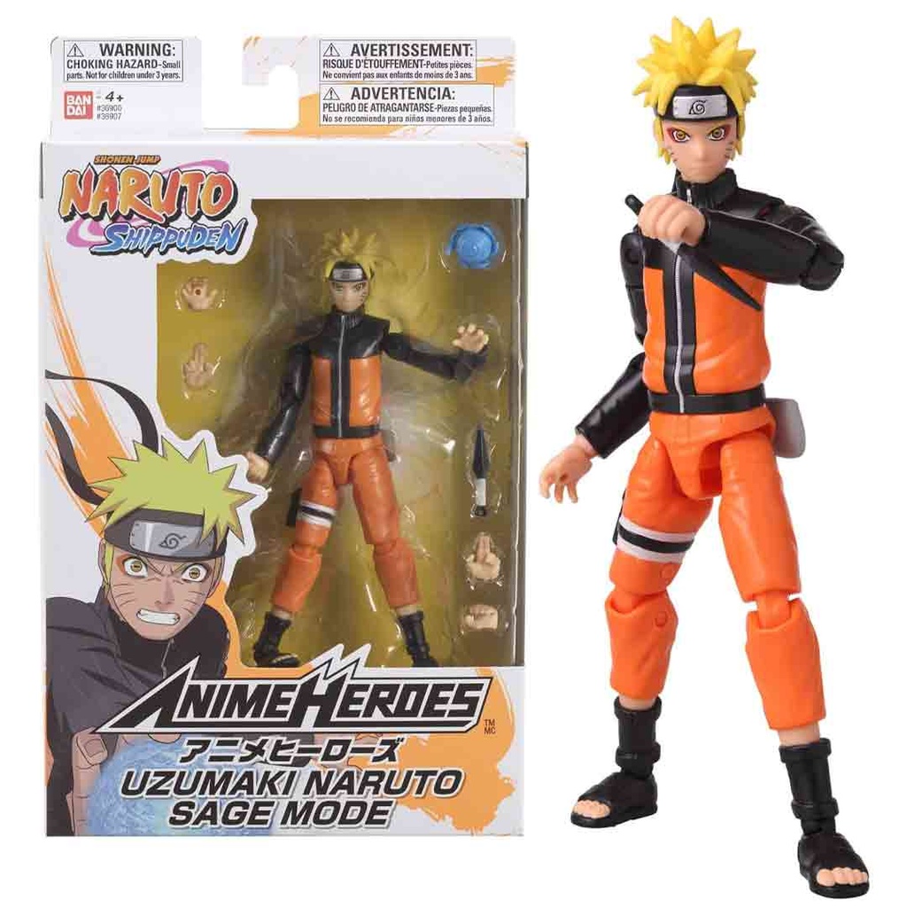 Bandai - Naruto Heroes Figures 17cm Assortment (Uzumaki Naruto Sage Mode)
