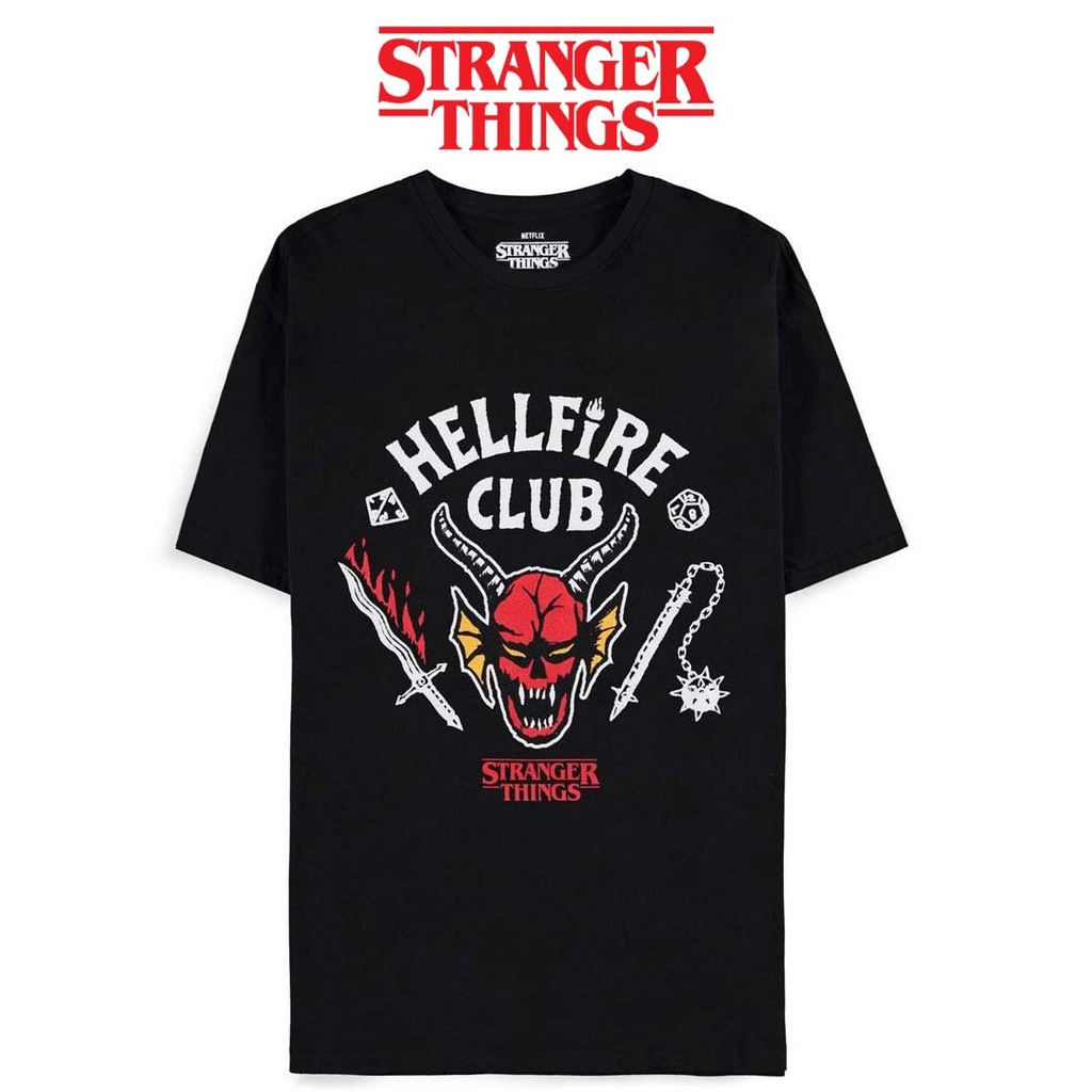 Stranger Things Black Hellfire Club T-Shirt (XL)