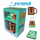Pyramid- Animal Crossing Tom Nook- Mug Coaster & Keychain Gift Set of 3