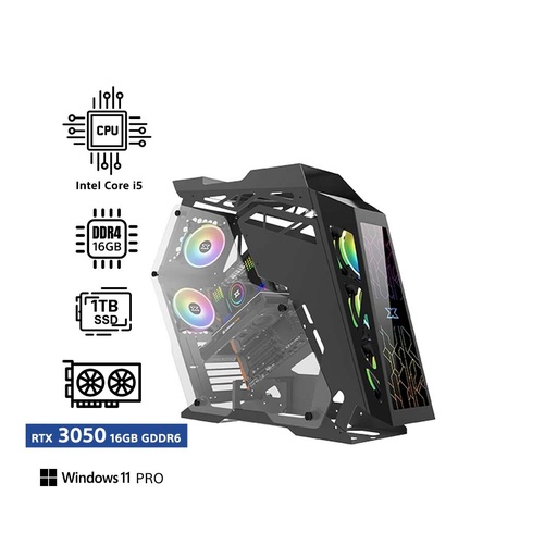 [Q695718] CORE EC1 i5 12th Gen/16GB DDR4/1TB SSD/RTX 3050 DDR6/WIN 11 Pre-Built Gaming PC