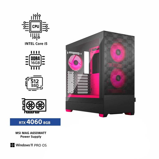 [698490] CORE EC1D Gaming PC i5 12th Gen/16GB DDR4/512 SSD Nvme/RX 7600 DDR6/WIN 11