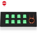 Tai-Hao 8-Keys Rubber Gaming Backlit-Keycap - Neon Green