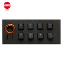 Tai-Hao 8-Keys Rubber Gaming Backlit-Keycap - Black