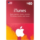 iTunes gift card $40 US Account [Digital Code]