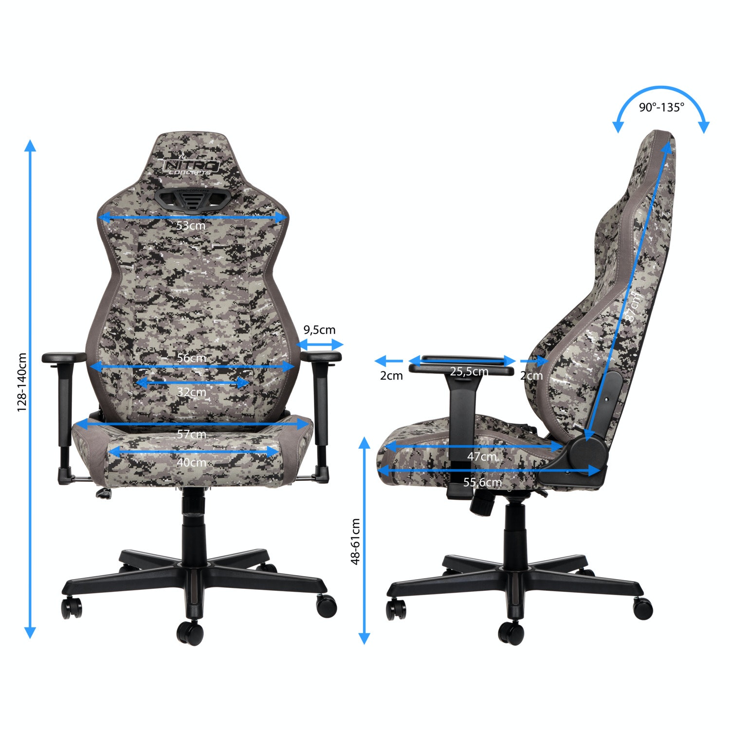 Nitro Concepts S300 Gaming Chair Urban Camo Adam Megastore