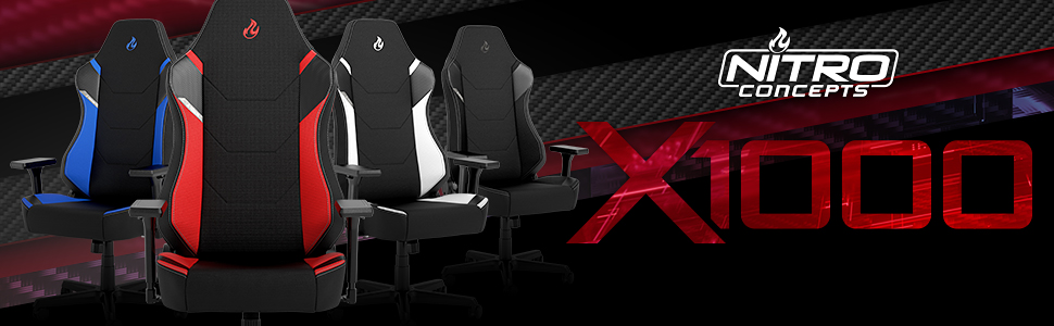 Nitro Concepts X1000 Black White Gaming Chair Game Store