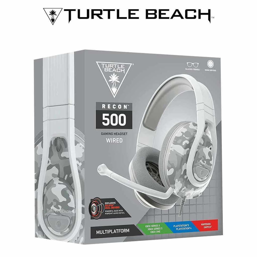 Turtle Beach Recon 500 Wired Gaming Headset: Arctic Camo