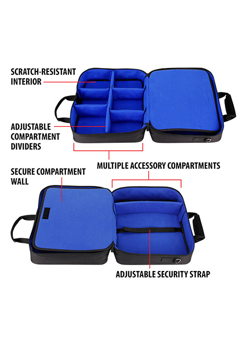 S13 Protective Adjustable Device Case - Blue (USA GEAR)
