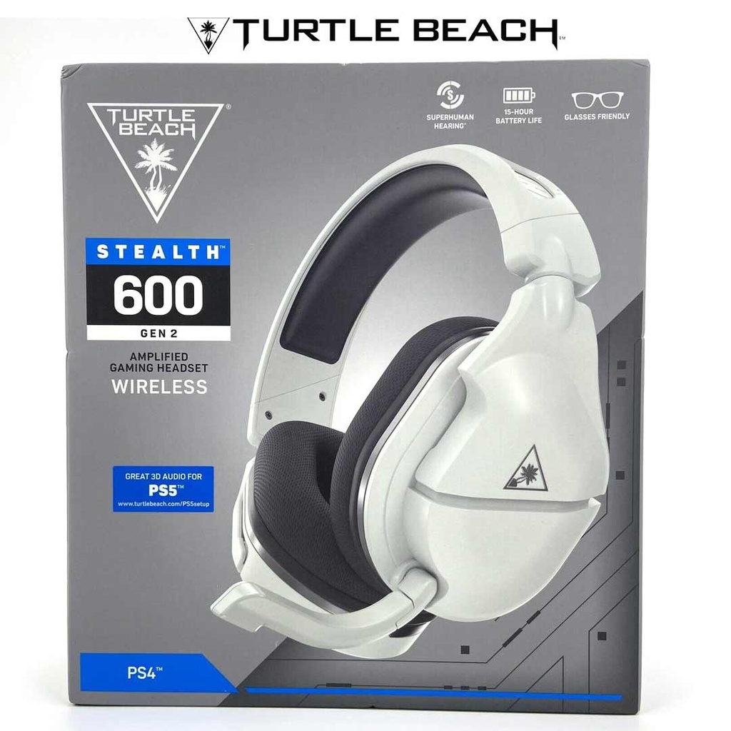 Turtle Beach Stealth 600 Gen 2 Wireless Gaming Headset For PS5, White/Silver