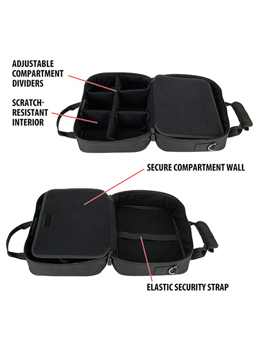 S14 Protective Adjustable Device Case- Black (USA GEAR)