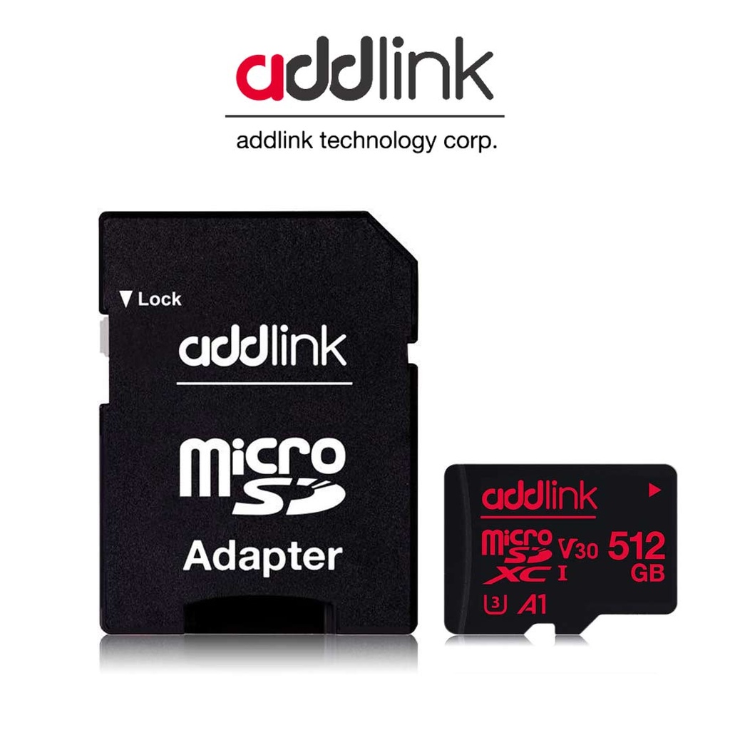 addlink 512GB microSD 4K (With Adapter)/ Supports Nintendo Switch