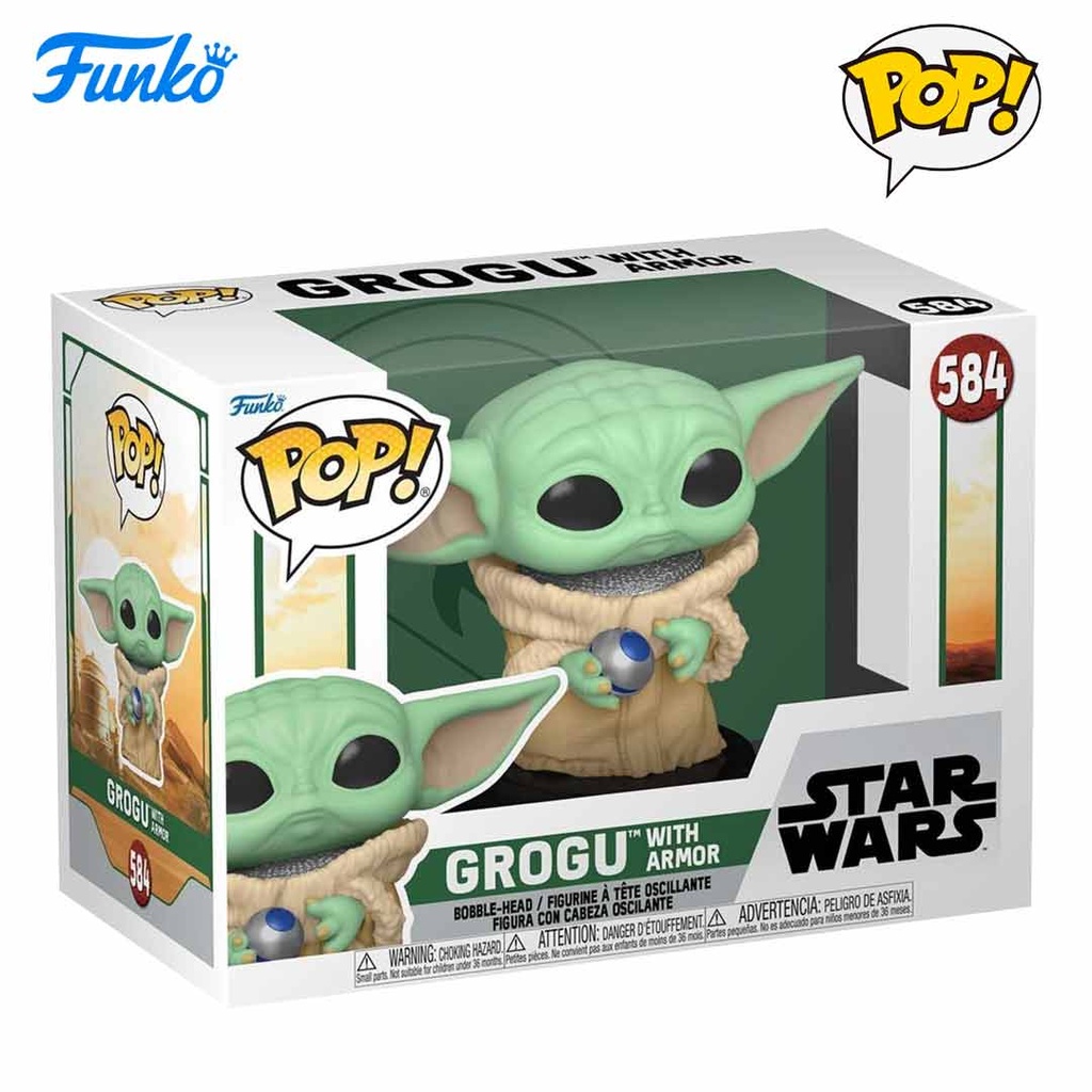 FUNKO POP! Star Wars: Book of Boba Fett- Grogu w/Armor - Vinyl Figure