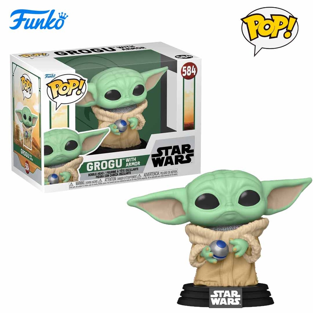 FUNKO POP! Star Wars: Book of Boba Fett- Grogu w/Armor - Vinyl Figure