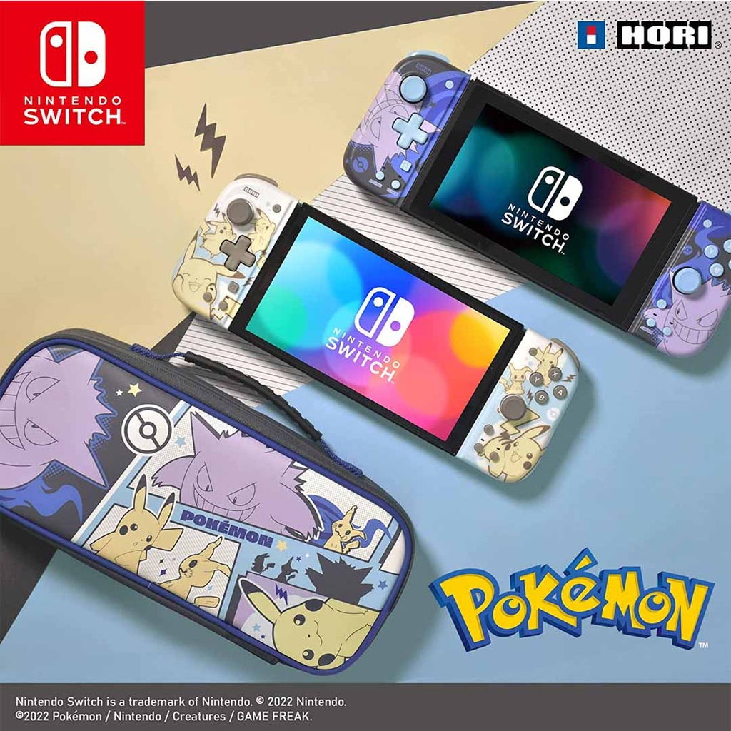 HORI NS Officially Licensed - Cargo Pouch Compact (Pikachu, Mimikyu & Gengar)