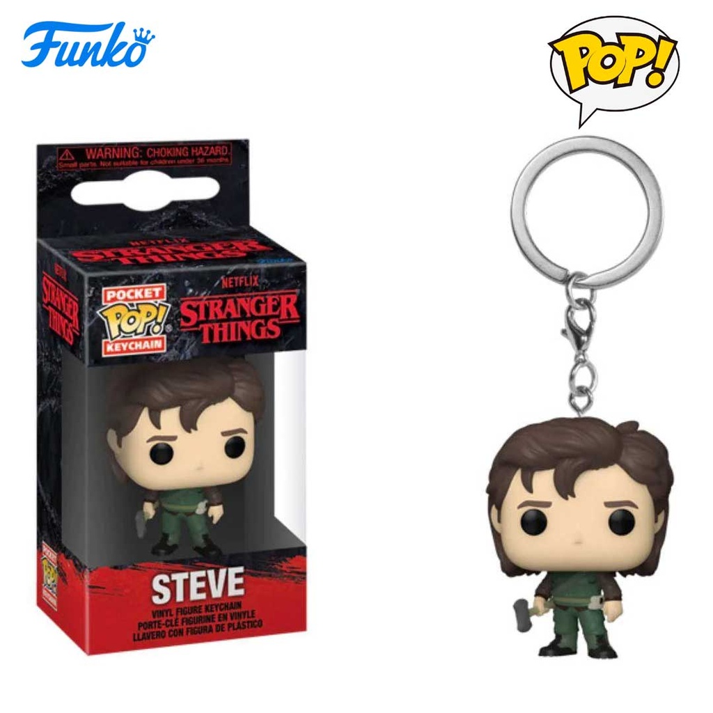 Funko POP! Stranger Things Season 4: Steve Harrington with Axe Funko Pocket Pop! Key Chain