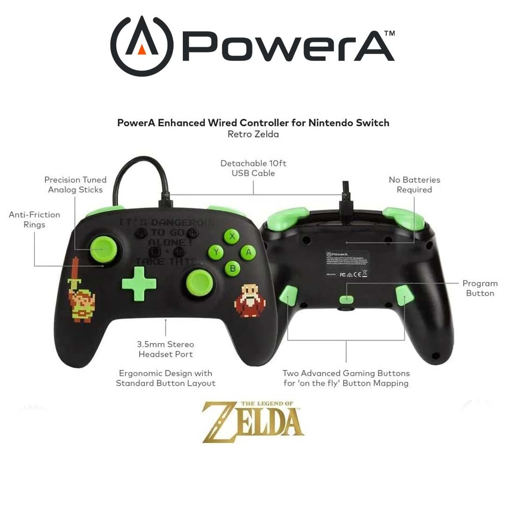 PowerA NS Enhanced Wired Controller - The Legend of Zelda (Retro)