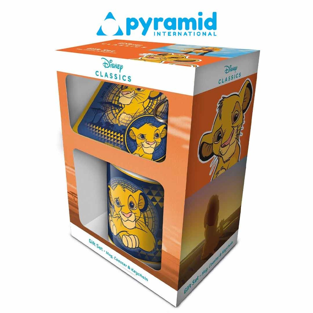 Pyramid - Lion King ( Simba ) Mug Coaster Keychain Gift Set