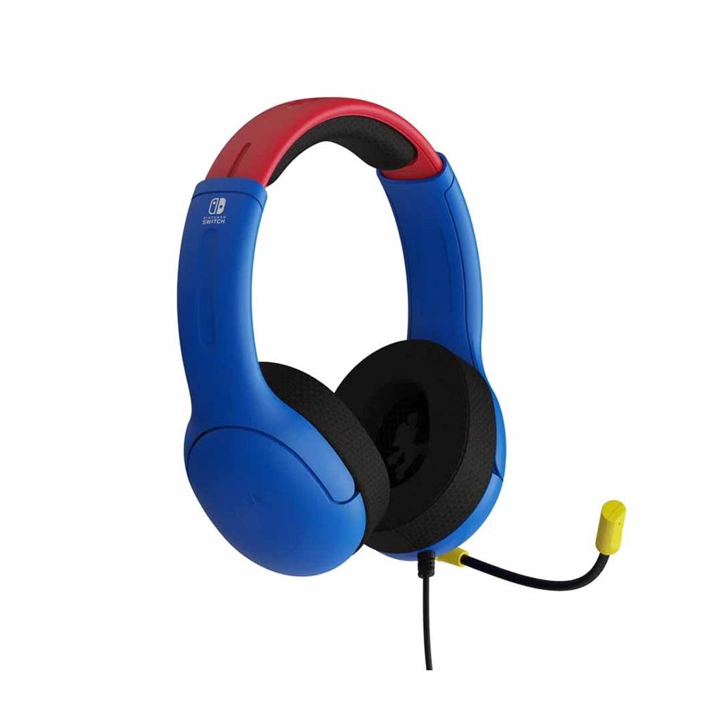PDP SUPER MARIO GAMING AIRLITE WIRED STEREO HEADSET WITH MIC RED- NS