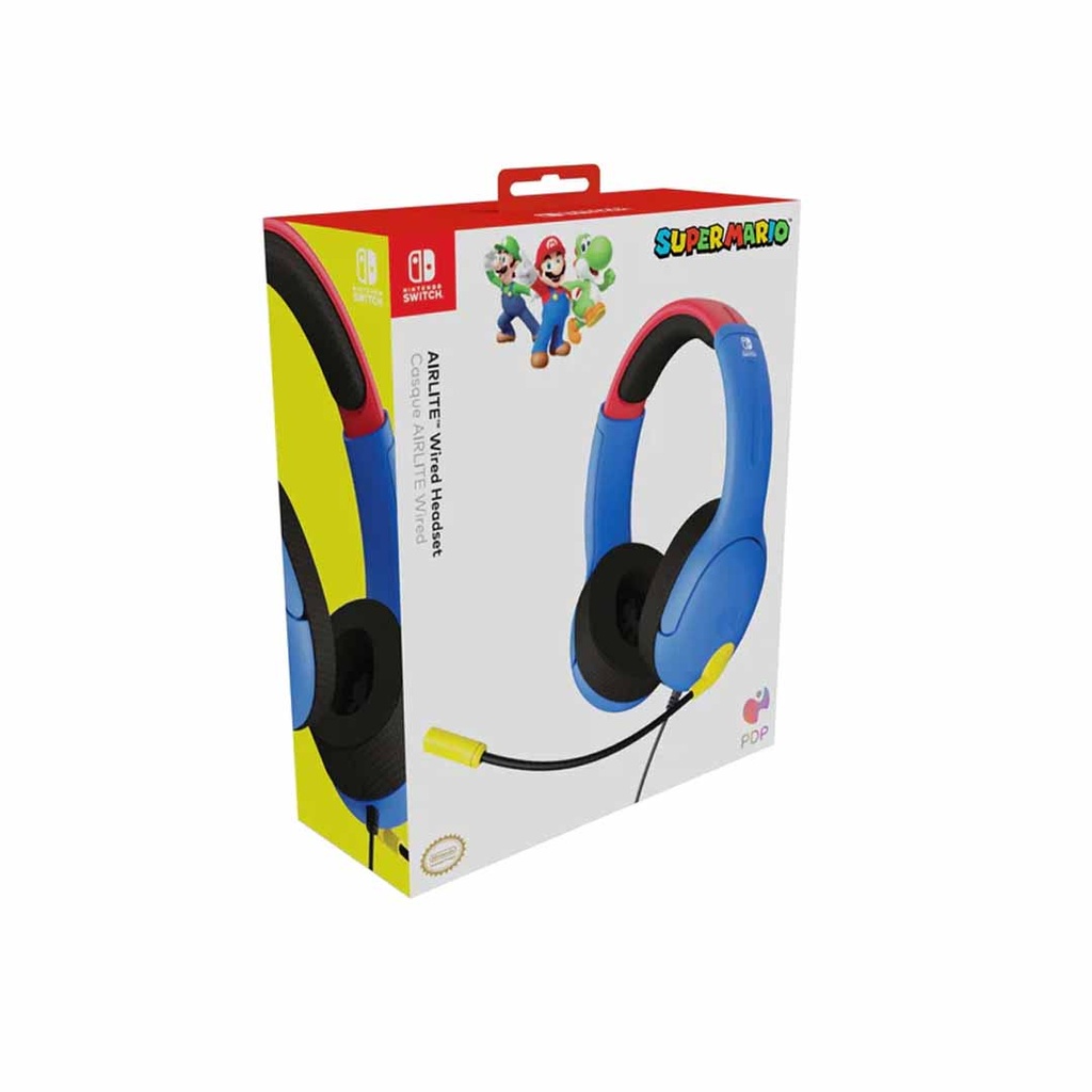 PDP SUPER MARIO GAMING AIRLITE WIRED STEREO HEADSET WITH MIC RED- NS