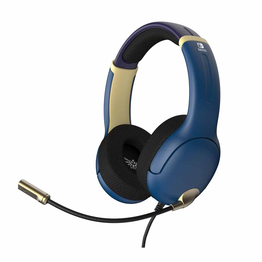 PDP ZELDA HAYRULE GAMING AIRLITE WIRED STEREO HEADSET WITH MIC BLUE -NS