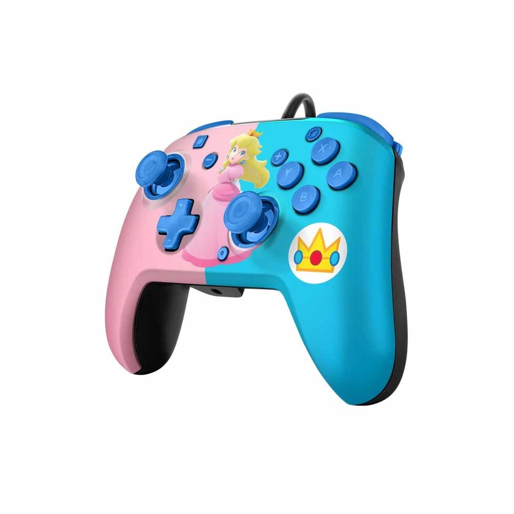 PDP FACEOFF DELUXE PLUS ROYAL PRINCESS PEACH- AUDIO WIRED CONTROLLER NS